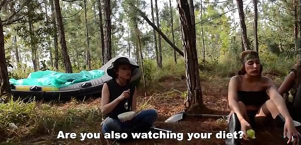  Latina pussy-eating outdoors in Jungle insurgent camp